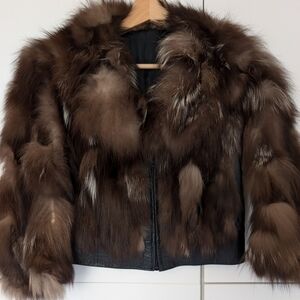 Made in Italy women's cropped fur jacket